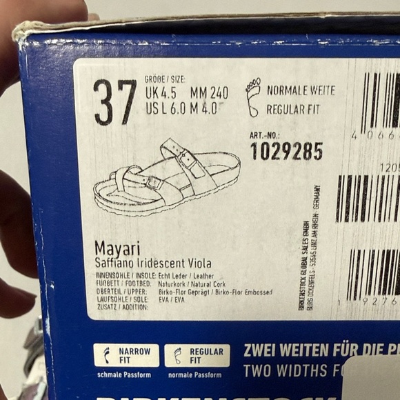 Birkenstock Mayari Birko-flor Iridescent Sandals Size 37 Regular - Picture 8 of 8